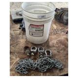 Bucket of Chain and Clevises