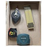 Tape Measure, Folding Rule, Chalk Line