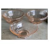 Pink Depression Mixing Bowls