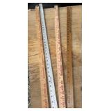 Wood Yardsticks, Aluminum Straight Edge