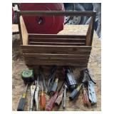 Wood Tool Carrier and Contents
