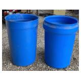 2 Poly Plastic Barrels