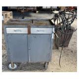 Rolling Tool Cart with Air Hose
