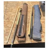 2 - 2pc Pool Cues and Bags