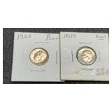 (2) Proof R. Dimes: 1965, 1969-S