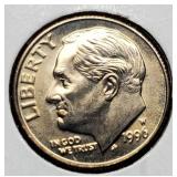 1996-W R. Dime Unc.