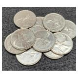 (10) Different Date Canada Quarters, No Silver