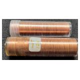 (2) Rolls BU L. Cents: 1960, 1988-D