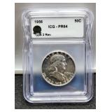 1956 Slab Proof Half Dollar ICG PR64