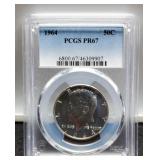 1964 Slab Proof K. Half Dollar PCGS PR67