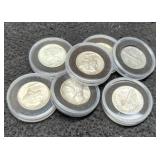 (7) M. Dimes: 1937-S, 38, 39-P&D, 41-P&D, 42