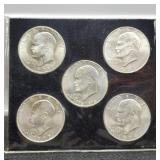 (5) Different Silver Ike Dollars:
