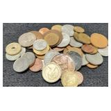 Lot w/ 52 World Coins, Nice Dates & Nations