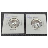 (2) 1962 Silver Proof Quarters