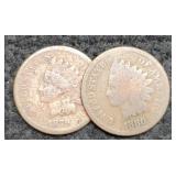 (2) Indian Head Cents: 1879, 1880