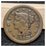 1852 Large Cent VF