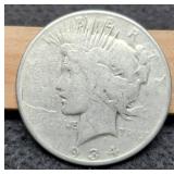 1934 Peace Dollar VG