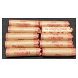 (10) Rolls L. Cents, Estate Find, Rolls Marked
