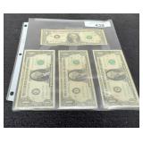 (4) 1963B $1 "Barr" FR Notes