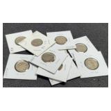 (10) Buffalo Nickels Nice Full Dates:
