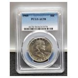 1960 Slab F. Half Dollar PCGS AU58