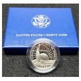 1986-S Clad Proof Statue Of Liberty Half Dollar w/