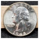 1945-S W. Quarter Choice BU