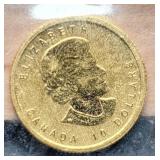 2012-1812 1/4 Oz. Gold Canada $10 BU In