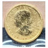 2012-1812 1/4 Oz. Gold Canada $10 BU In