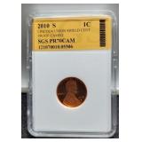 2010-S Slab Proof L. Cent SGS PR70 CAM