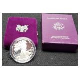 1986 Proof Silver Eagle w/ Case & COA 1st Year
