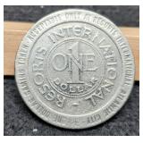 1981 $1 Casino Token "Resorts International"