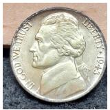 1943-P Silver War Nickel Unc.