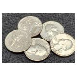 (5) 1976 Bicentennial Quarters