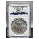 2014-(W) Slab Silver Eagle NGC MS69 w/
