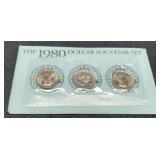 1980-P,D,S 3 Coin S.B. Anthony Set Unc.