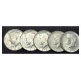 (5) 1964 K. Half Dollars