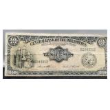 1949 Philippine 10 Pesos Banknote
