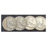 (4) F. Half Dollars: