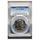 1969-S Silver Proof Slab K. Half Dollar PCGS PR69