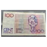 1978 Belgium 100 Cent Francs Banknote