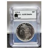 1978-S Slab Morgan Dollar ICG AU w/ Scratches