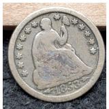 1853 w/ Arrows Liberty Half Dime
