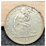 1858 Liberty Seated Half Dollar VF30