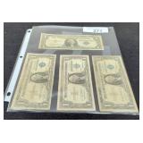 (4) 1957 $1 Silver Certificate Notes