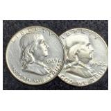 (2) F. Half Dollars: 1949, 1952 XF