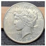 1923-S Peace Dollar Unc.