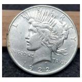 1922-D Peace Dollar AU