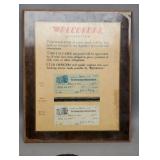 14"x17" Bank Lobby Wood Sign 1955