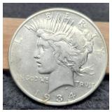 1934-D Peace Dollar VF